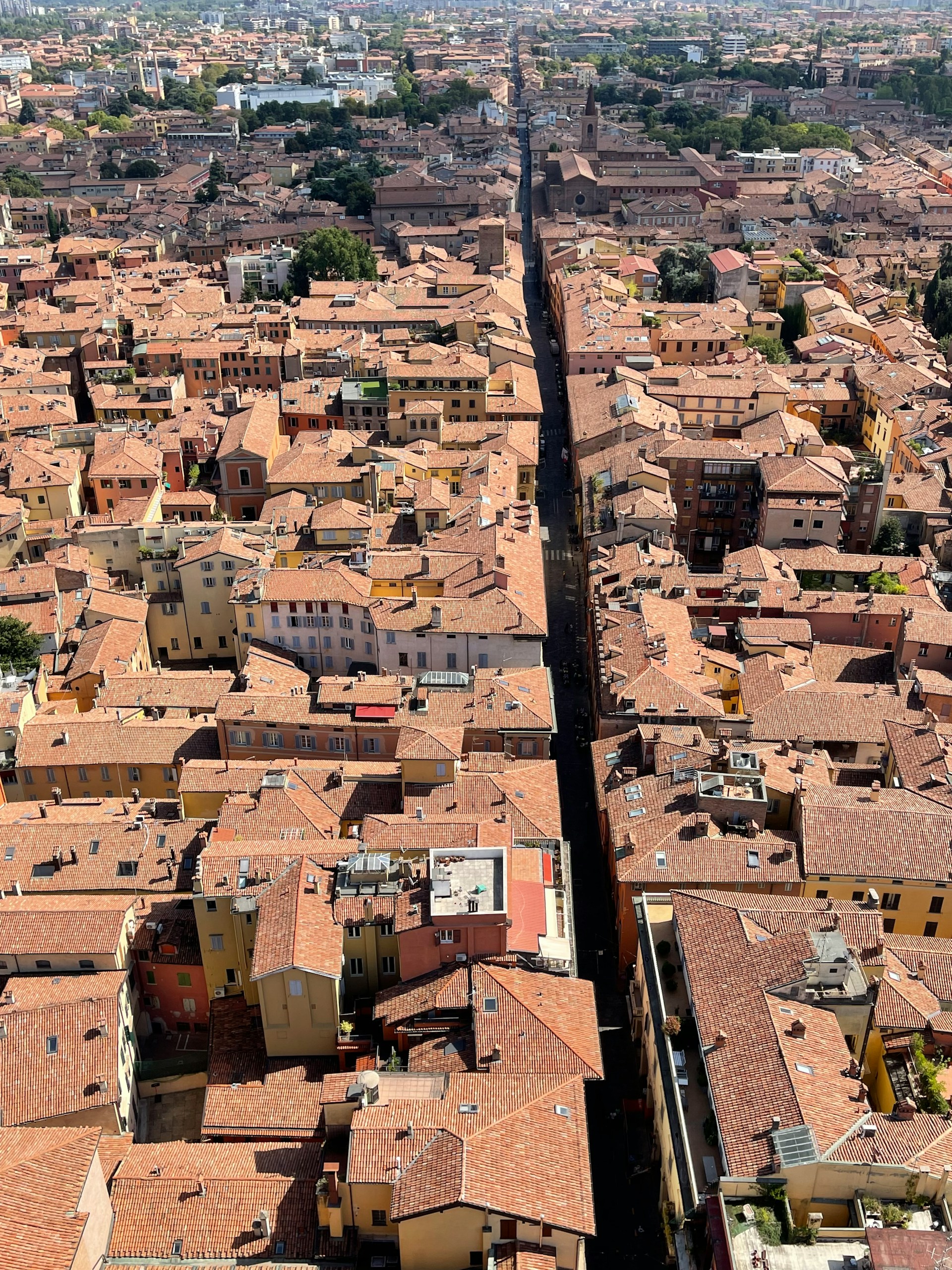 View of Piazza Maggiore square in Bologna city center